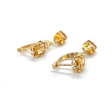 Load image into Gallery viewer, Natural Citrine Sterling Silver Drop Earrings