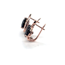 Load image into Gallery viewer, Natural Smoky Quartz &amp; White Topaz Sterling Silver Earrings