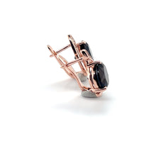 Load image into Gallery viewer, Natural Smoky Quartz &amp; White Topaz Sterling Silver Earrings