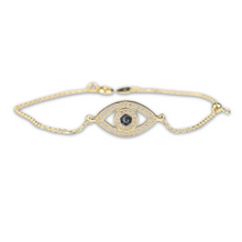 Load image into Gallery viewer, Modern Sapphire Evil Eye Bracelet