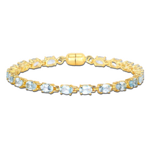 Load image into Gallery viewer, Natural Blue Topaz Tennis Bracelet