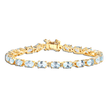 Load image into Gallery viewer, Silver Blue Topaz Bracelet