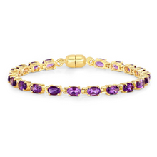 Load image into Gallery viewer, Natural Amethyst Tennis Bracelet