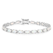 Load image into Gallery viewer, Genuine Created Opal Tennis Bracelet
