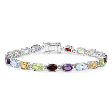 Load image into Gallery viewer, Genuine Multi Stones Tennis Bracelet