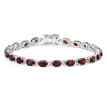 Load image into Gallery viewer, Natural Red Garnet Tennis Bracelet