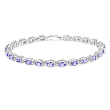 Load image into Gallery viewer, Genuine Purple Tanzanite Tennis Bracelet Women