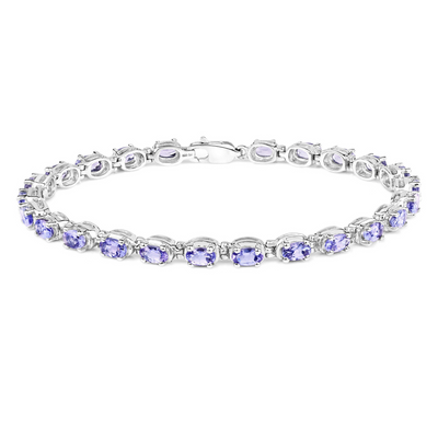 Genuine Purple Tanzanite Tennis Bracelet Women
