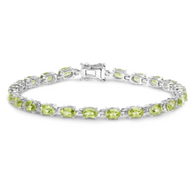 Load image into Gallery viewer, Genuine Green Peridot Tennis Bracelet