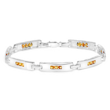 Load image into Gallery viewer, Genuine Yellow Sapphire Tennis Bracelet