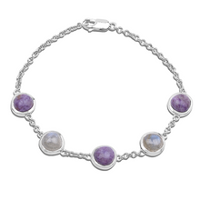 Load image into Gallery viewer, Genuine Charolite And Labradorite Strand Bracelet
