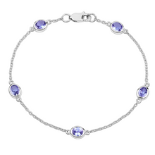 Load image into Gallery viewer, Genuine Purple Tanzanite By The Yard Bracelet