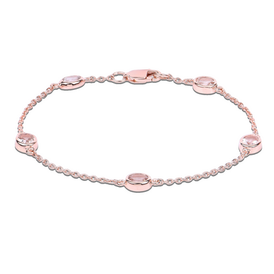 Genuine Morganite By The Yard Bracelet