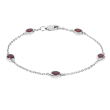 Load image into Gallery viewer, Genuine Garnet By The Yard Dainty Bracelet