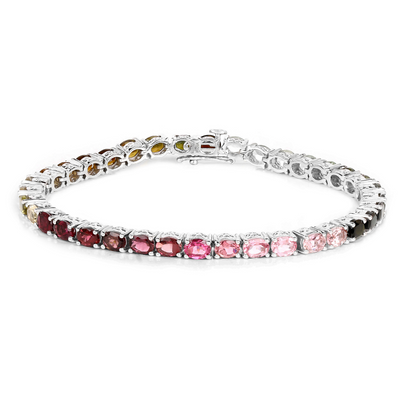 Genuine Tourmaline Tennis Bracelet
