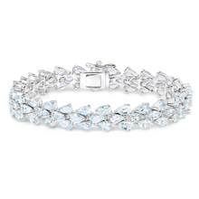 Load image into Gallery viewer, Genuine Aquamarine Tennis Bracelet