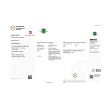 Load image into Gallery viewer, 14K Gold Natural Green Zambian Emerald Diamond Halo Ring
