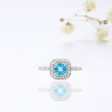 Load image into Gallery viewer, affordable paraiba ring, ring on a budget, natural gemstone ring for women