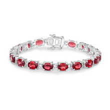 Load image into Gallery viewer, Natural Garnet Tennis Bracelet