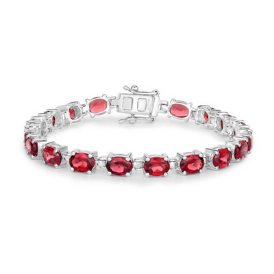 Natural Garnet Tennis Bracelet