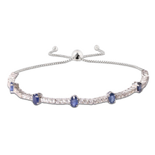 Load image into Gallery viewer, Blue Sapphire Adjustable Bracelet