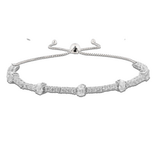 Load image into Gallery viewer, White Zircon Adjustable Bracelet