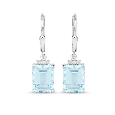 Blue Topaz Dangle Earrings