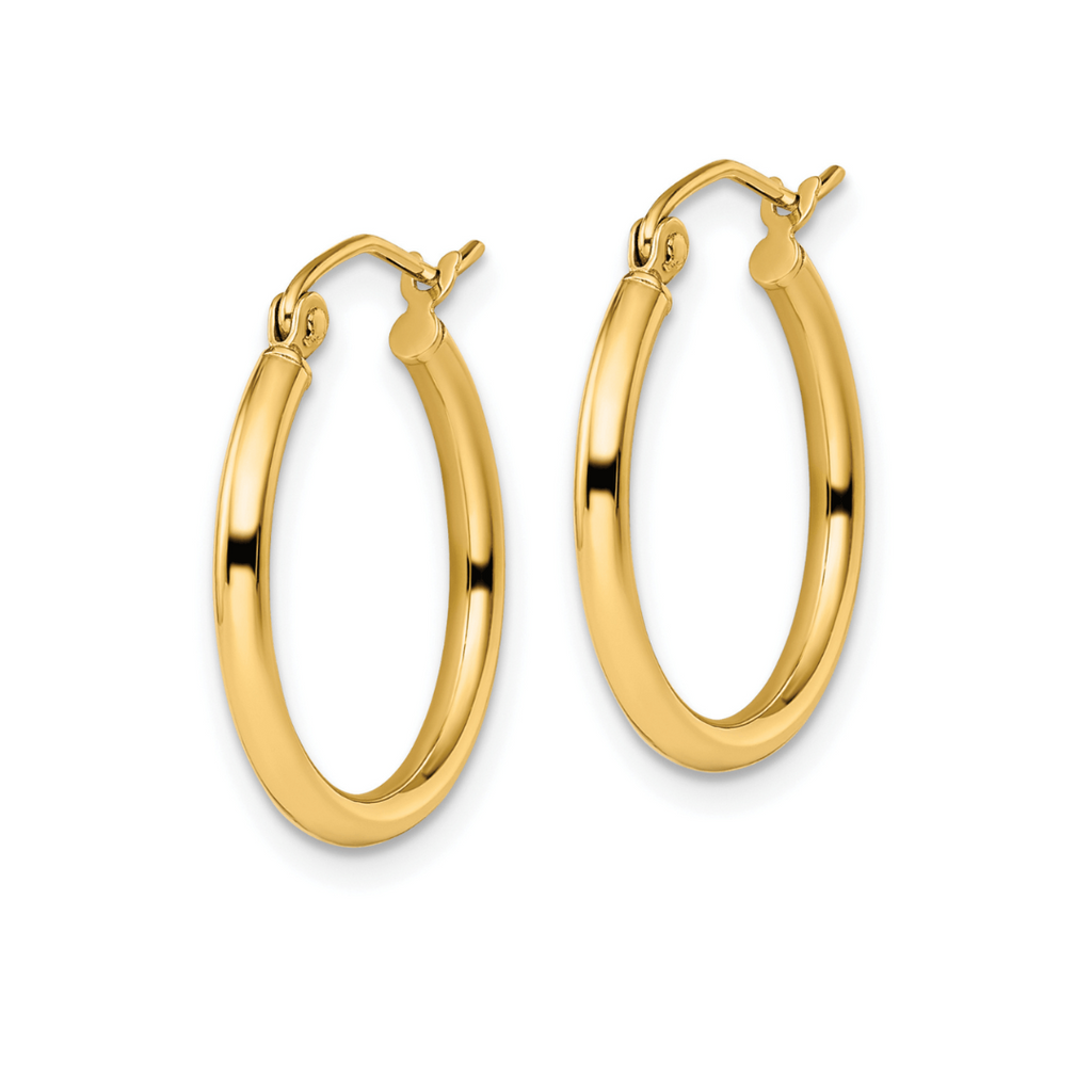 10K Gold Hinged Hoop Earrings