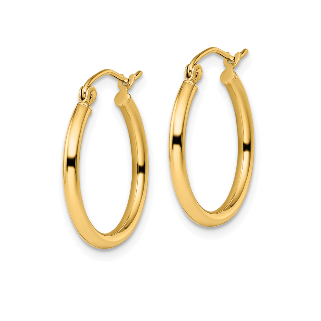 10K Gold Hinged Hoop Earrings