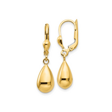Load image into Gallery viewer, 10K Gold Teardrop Dangle Earrings