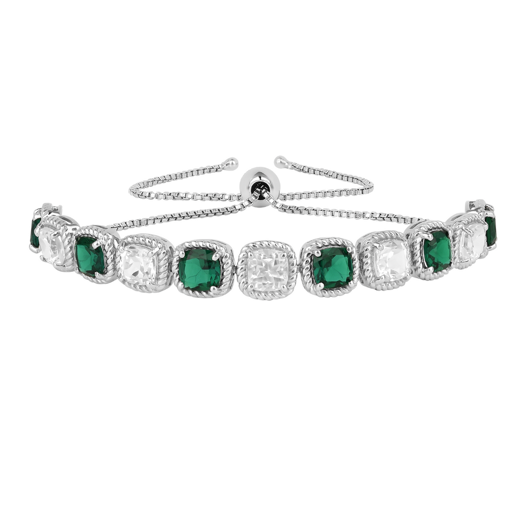 Created Green Emerald Tennis Bracelet