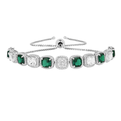 Created Green Emerald Tennis Bracelet