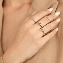 Load image into Gallery viewer, Pink Amethyst Solitaire Heart Ring - FineColorJewels
