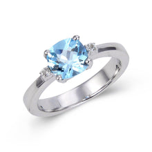 Load image into Gallery viewer, Cushion cut solitaire ring for women, solitaire ring on a budget