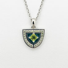 Load image into Gallery viewer, Natural Peridot Silver Amulet Necklace