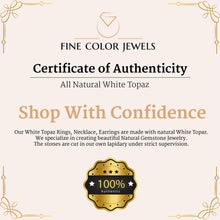 Load image into Gallery viewer, White Topaz Wide Teardrop Necklace - FineColorJewels