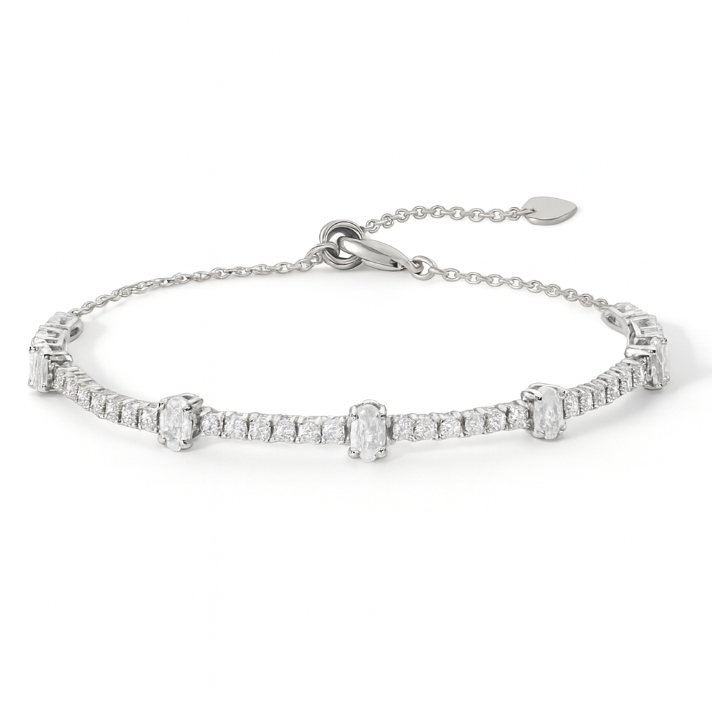 White Zircon Adjustable Bracelet