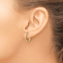 Load image into Gallery viewer, 14K Yellow Gold Lab Diamond Hinged Hoop Earrings Fine Color Jewels 50th birthday gift for women, Birthday gift for her, Bridesmaid Gift for Her, diamond gift for her, dla-dm-discount-all-154898, everyday gift for her, gift for her, gift for women, Hinged Hoop Earrings, Jewelry Gift for her, lab grown diamond earrings, minimalist earrings, small hoop earrings, Wedding Gift For Her