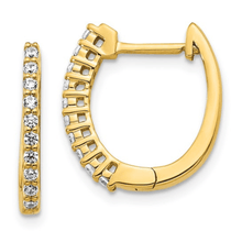 Load image into Gallery viewer, 14K Yellow Gold Lab Diamond Hinged Hoop Earrings Fine Color Jewels 50th birthday gift for women, Birthday gift for her, Bridesmaid Gift for Her, diamond gift for her, dla-dm-discount-all-154898, everyday gift for her, gift for her, gift for women, Hinged Hoop Earrings, Jewelry Gift for her, lab grown diamond earrings, minimalist earrings, small hoop earrings, Wedding Gift For Her