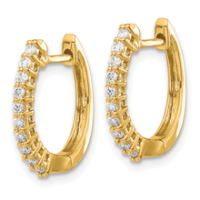 Load image into Gallery viewer, 14K Yellow Gold Lab Diamond Hinged Hoop Earrings Fine Color Jewels 50th birthday gift for women, Birthday gift for her, Bridesmaid Gift for Her, diamond gift for her, dla-dm-discount-all-154898, everyday gift for her, gift for her, gift for women, Hinged Hoop Earrings, Jewelry Gift for her, lab grown diamond earrings, minimalist earrings, small hoop earrings, Wedding Gift For Her