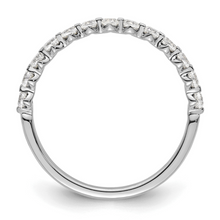 Load image into Gallery viewer, 14K Gold Lab Grown Diamond Half Eternity Band Ring Fine Color Jewels 14k gold jewelry, 14k White Gold, 14K White Gold Lab Grown Diamond wedding gift, Bezel Diamond Eternity Band, bezel diamond ring, Bezel-Set Wedding Ring, DIAMOND STACKING RING, dla-dm-discount-all-145099, fine color jewels, half Eternity Band, Lab Diamond Band, QG, ring stacking, stacking ring