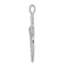 Load image into Gallery viewer, 14K White Gold Lab Grown Diamond Cross Pendant Fine Color Jewels dla-dm-discount-all-153807