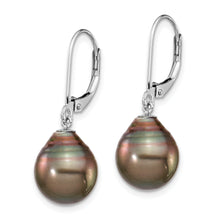 Load image into Gallery viewer, 14K Gold Black Tahitian Dangle Earrings Fine Color Jewels ball earrings, black pearl drop earrings, black pearl earrings, black pearl earrings tiffany, black pearls, black tahitian pearl earrings, gold black pearls earrings, gold tahitian pearl earrings, mikimoto black pearl earrings, pearl earrings black friday, QG, tahiti black pearls, tahitian black pearl earrings, tahitian pearl 14k gold earrings, tahitian pearl drop earrings, tahitian pearl earrings