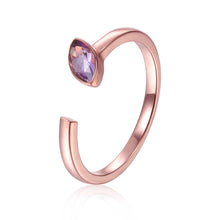 Load image into Gallery viewer, February Birthstone Ring, Purple Amethyst Simple Ring, Solitaire Ring for Women