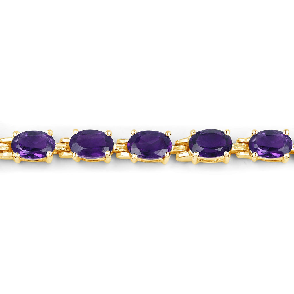 Genuine Purple Amethyst Tennis Bracelet Silver