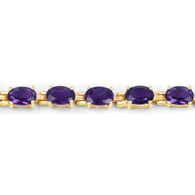 Load image into Gallery viewer, Genuine Purple Amethyst Tennis Bracelet Silver