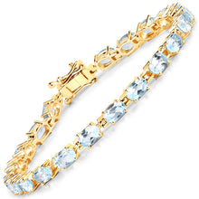 Load image into Gallery viewer, Silver Blue Topaz Bracelet