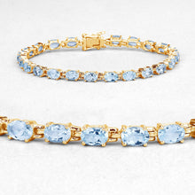 Load image into Gallery viewer, Silver Blue Topaz Bracelet