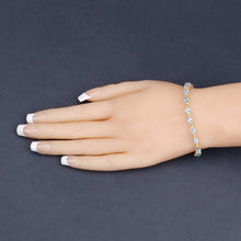 Load image into Gallery viewer, Silver Blue Topaz Bracelet