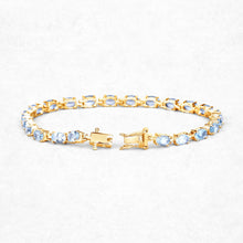 Load image into Gallery viewer, Silver Blue Topaz Bracelet
